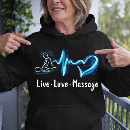 Live Love Massage Therapist Apparel - Heartbeat
